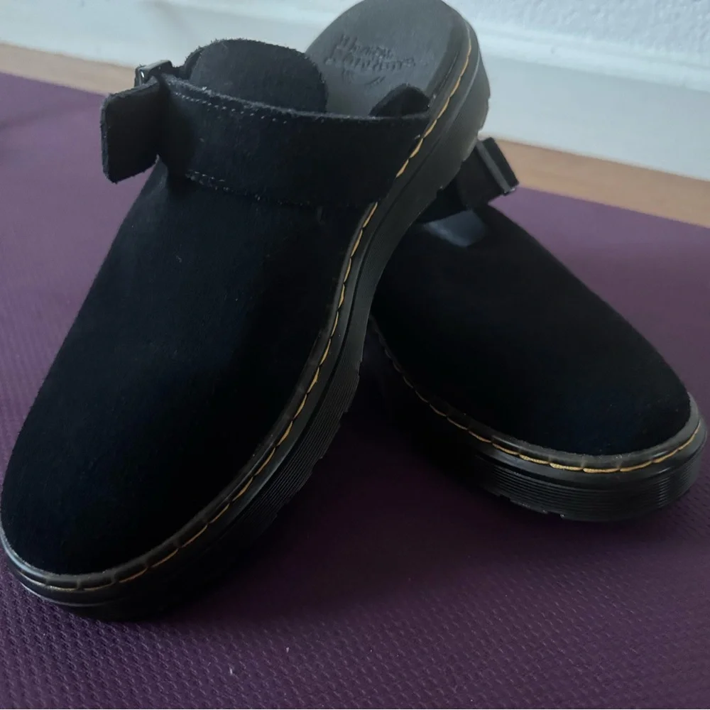 Dr. Martens Black Suede Slip-On Shoes - Picture 3 of 5